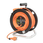 Cable reel IP20, French type, 4-socket with 3G2.5mm² L=40m+2m Cable color: orange, French type.