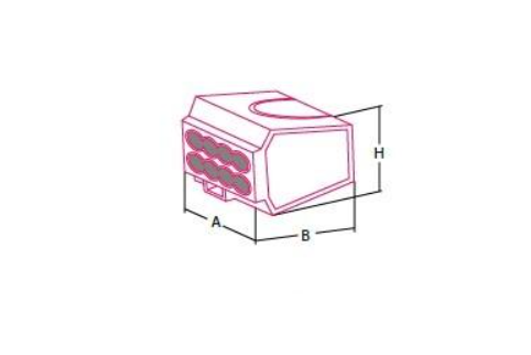 Transparent wire connector Push-in 2.5 mm², 8 contacts