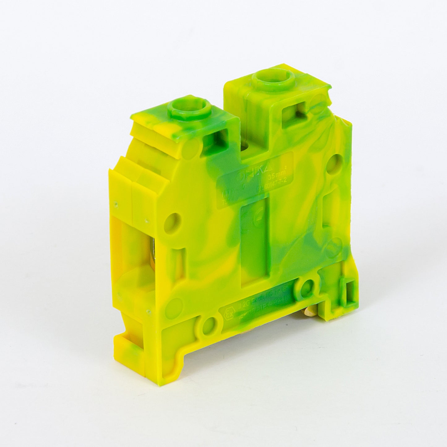 ONKA 35mm2 PE Screw rail connector terminal block DIN rail terminal, 2 wires, gray, 1010533