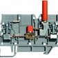 ONKA 6mm2 Screw rail connector terminal block with test terminal on DIN rail, 2 wires, gray, 1010213