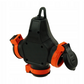 Rumbas rubber T-type Schuko splitter with 3 sockets 3WHS-F