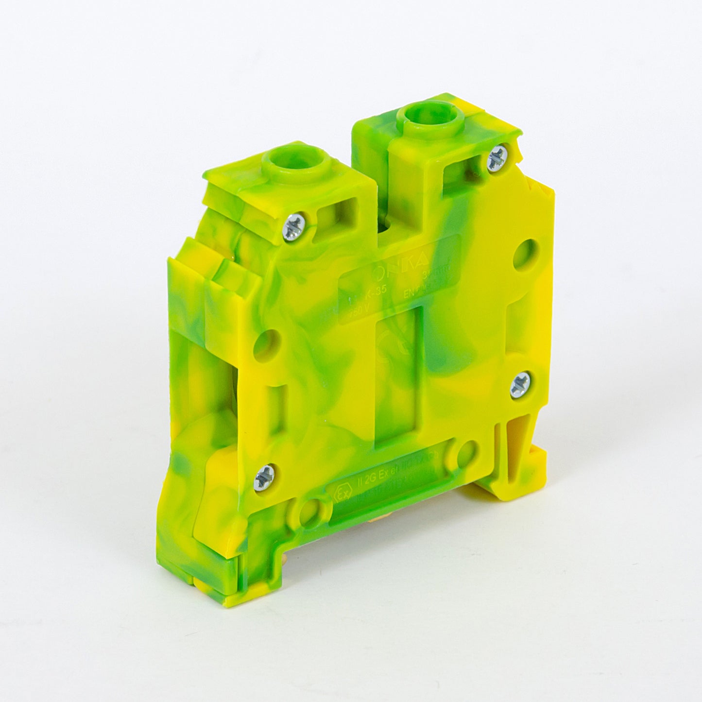 ONKA 35mm2 PE Screw rail connector terminal block DIN rail terminal, 2 wires, gray, 1010533