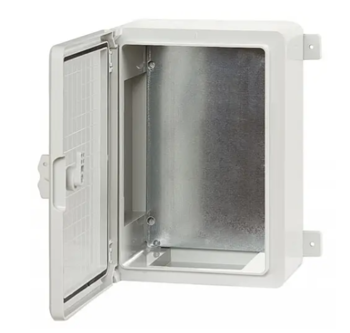 Plastmasas sadales kaste pelēkas durvis 200x300x130mm IP65 PP3001 (P-BOX 2030)